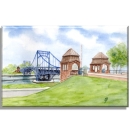 Leinwand 40 x 30 cm Keilrahmen Canvas-Leinen Kaiser-Wilhelm-Brücke seitlich WHV4